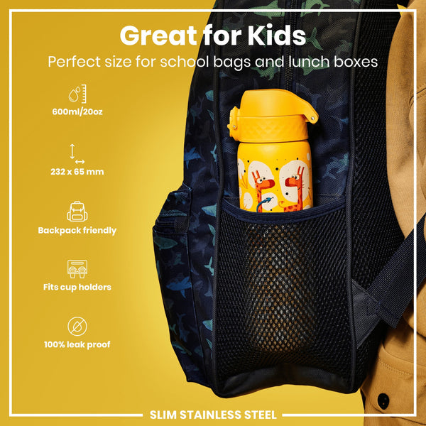 Slim 20oz Lightweight Steel - Giraffes