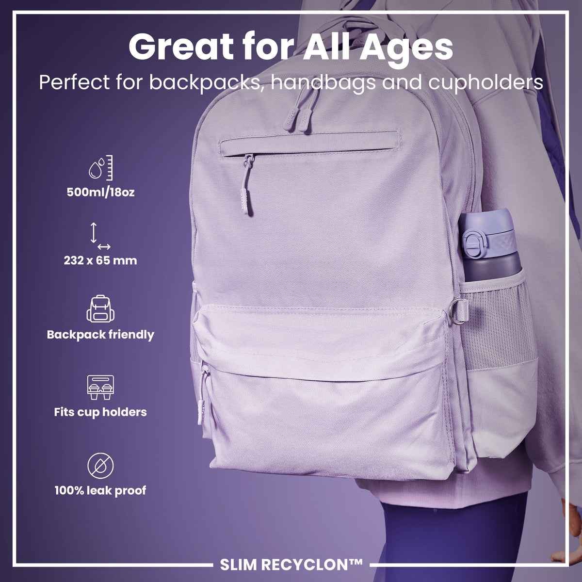 Slim 18oz Recyclon - Light Purple