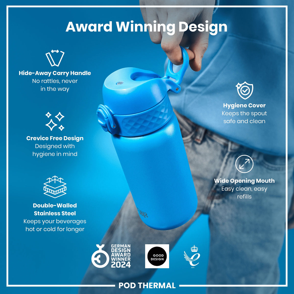 Pod 11oz Insulated Steel - Blue