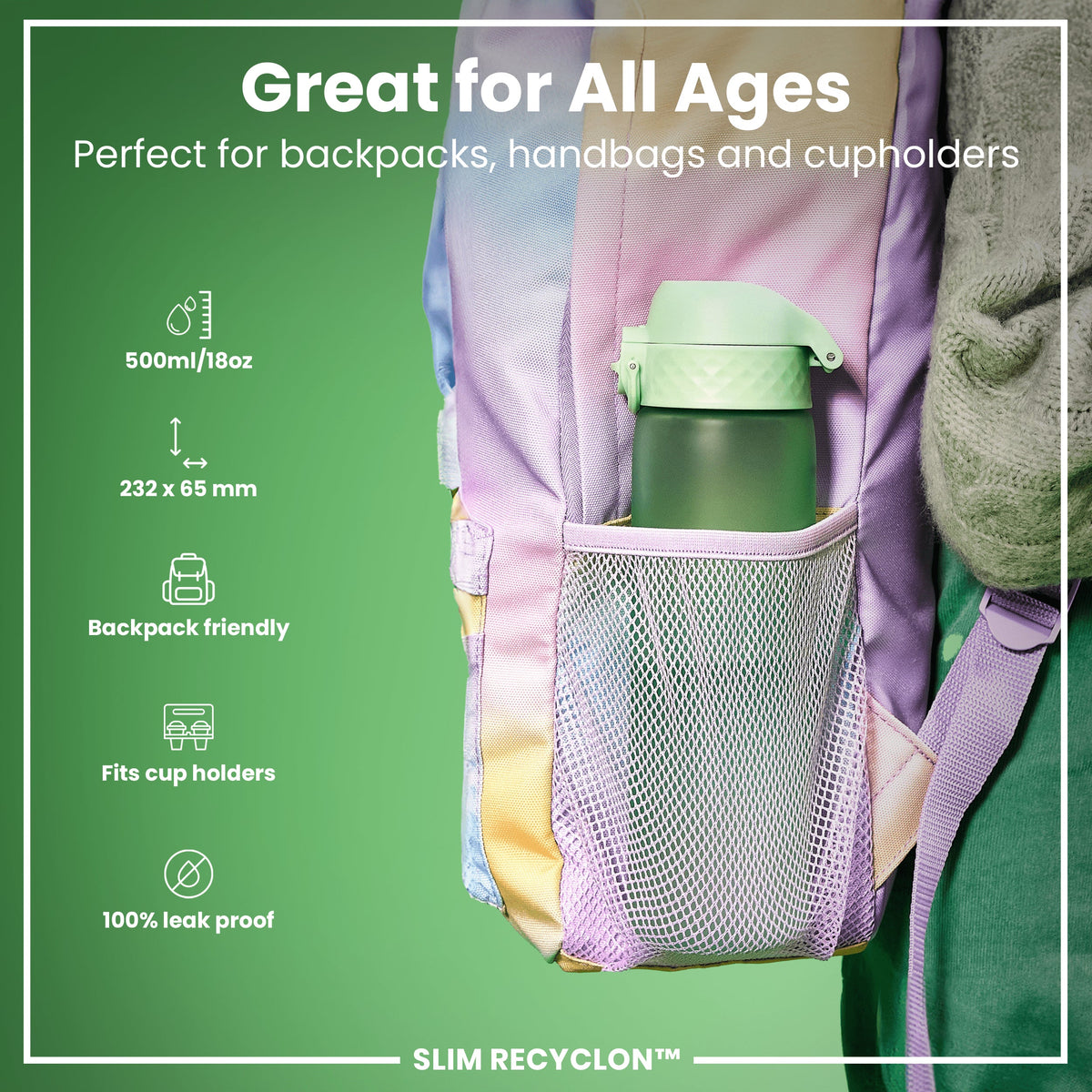 Slim 18oz Recyclon - Surf Green
