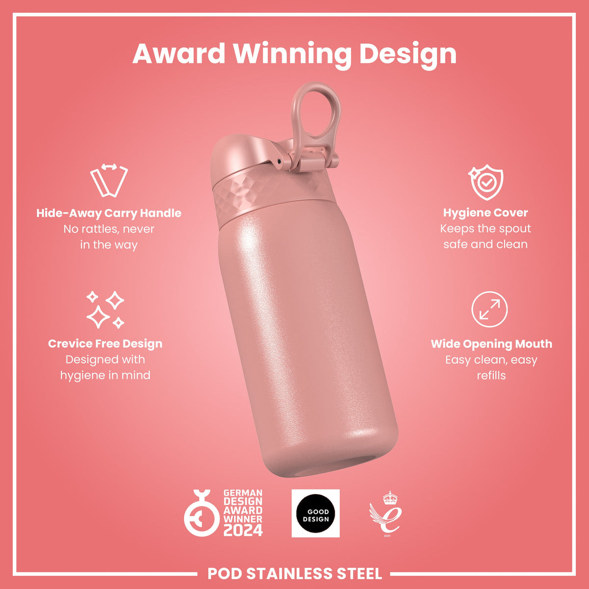 Pod 13oz Lightweight Steel - Ash Rose
