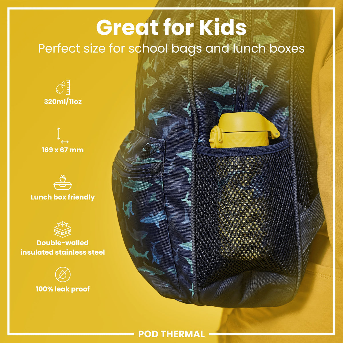 Pod 11oz Insulated Steel - Dinosaurs