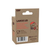 A cardboard packaging features the text 